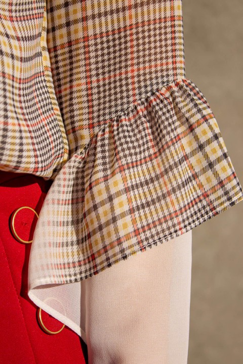 Tnica estampado xadrez