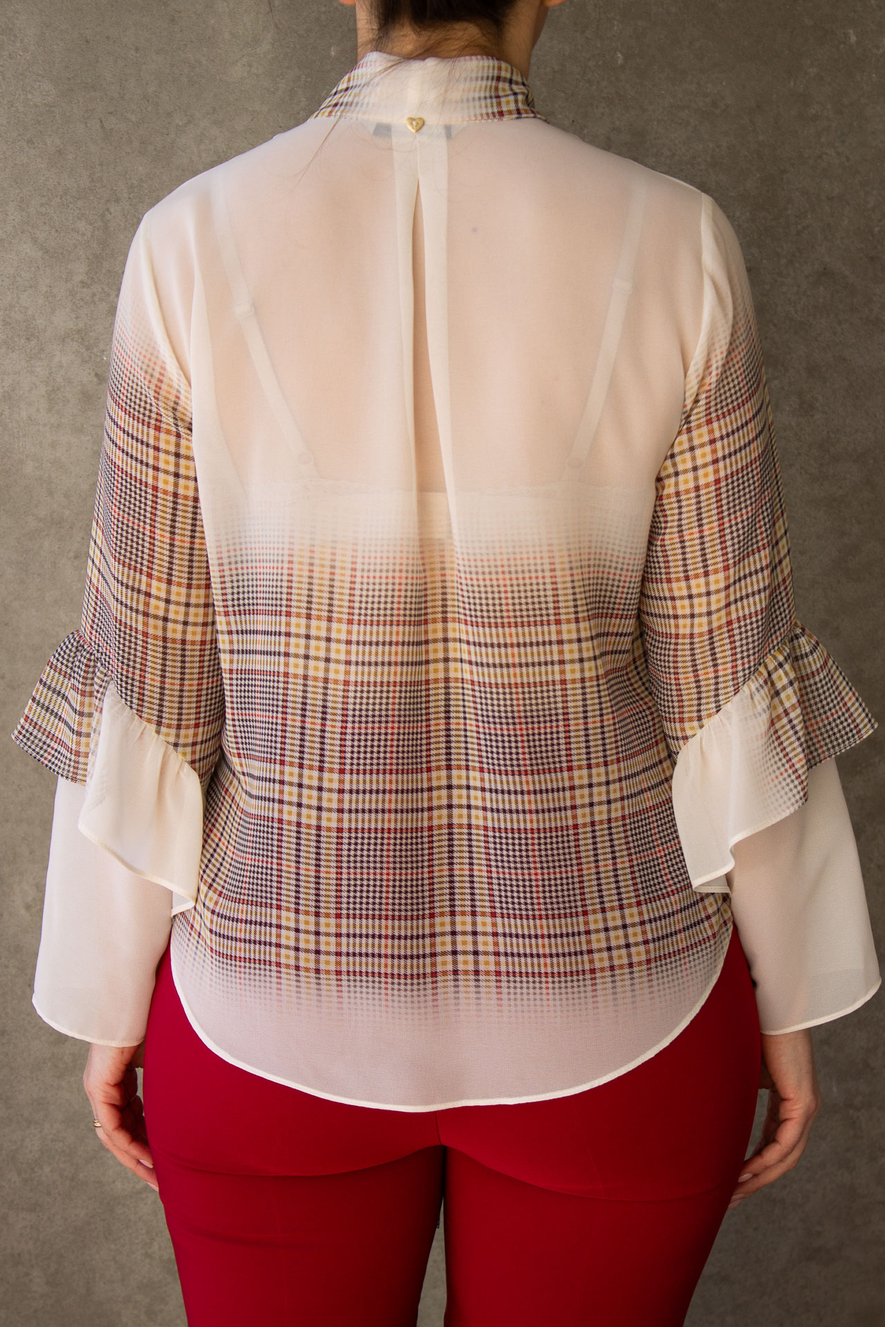 Túnica estampado xadrez