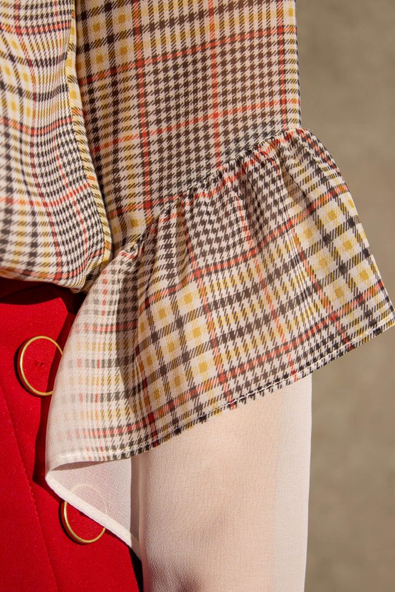 Tnica estampado xadrez