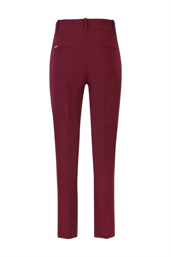 Asymmetrical waistband trousers