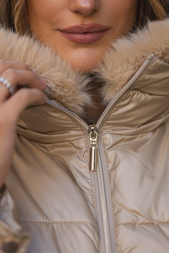 Parka acolchada con capucha desmontable