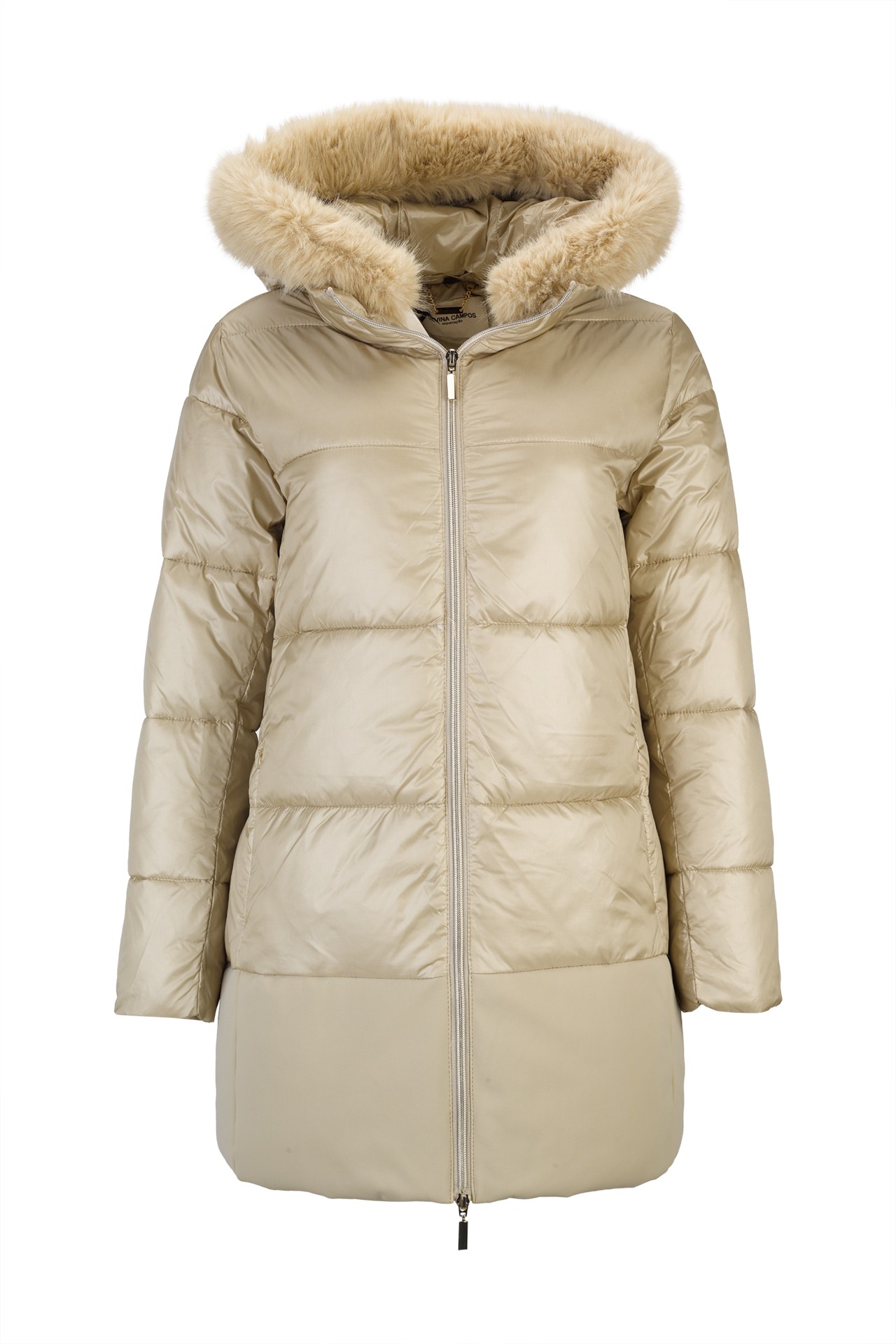 Parka acolchada con capucha desmontable