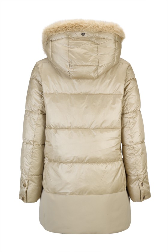 Parka acolchada con capucha desmontable