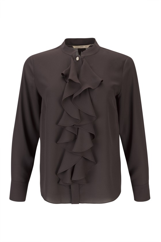 Central frill blouse