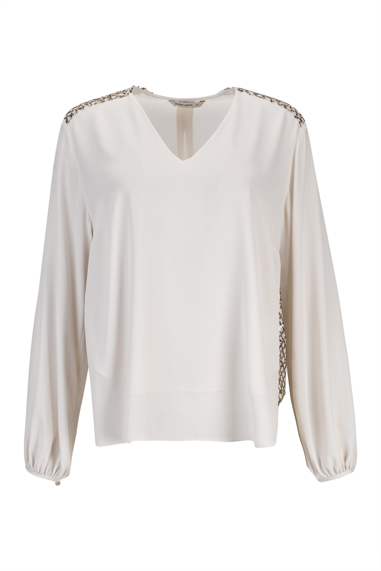 Blouse with sequins