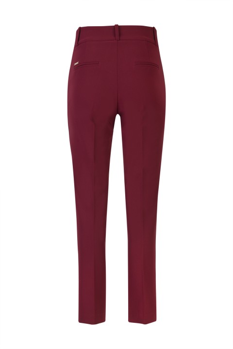 Asymmetrical waistband trousers
