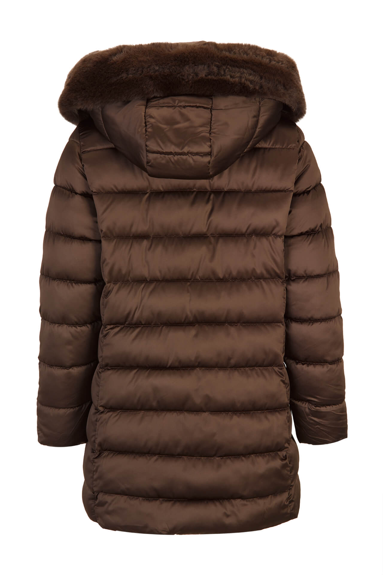 Quilted parka with detachable hood