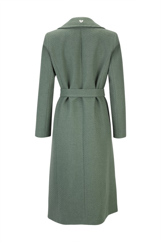 Casaco comprido com cinto