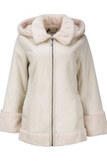 Coat with fur details