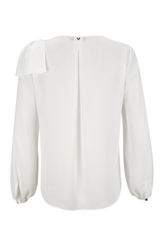 Blouse with shoulder bow