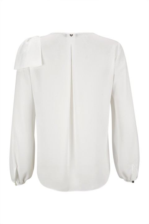 Blouse with shoulder bow