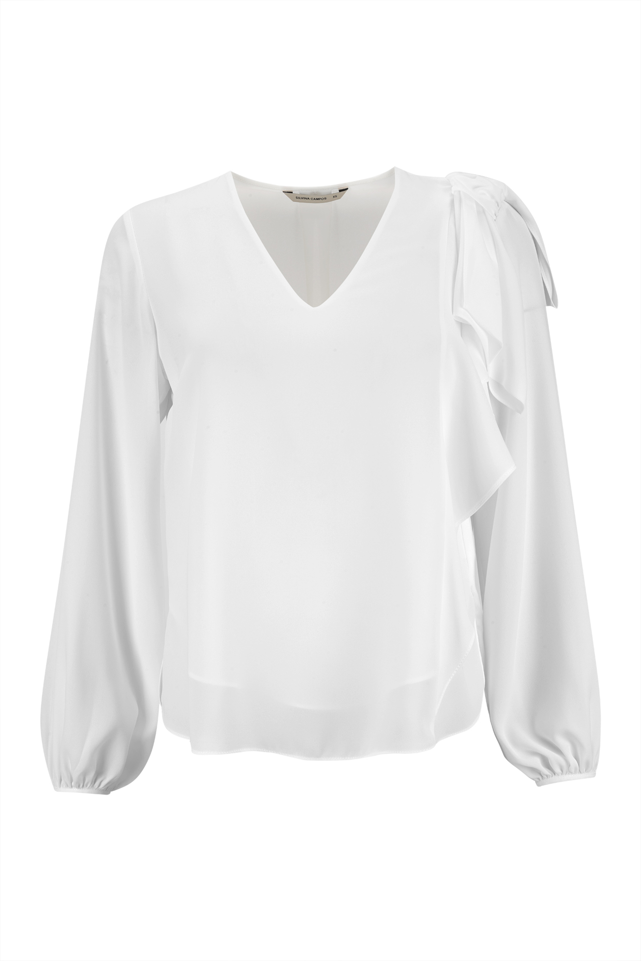 Blouse with shoulder bow