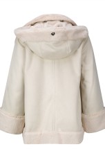 Coat with fur details