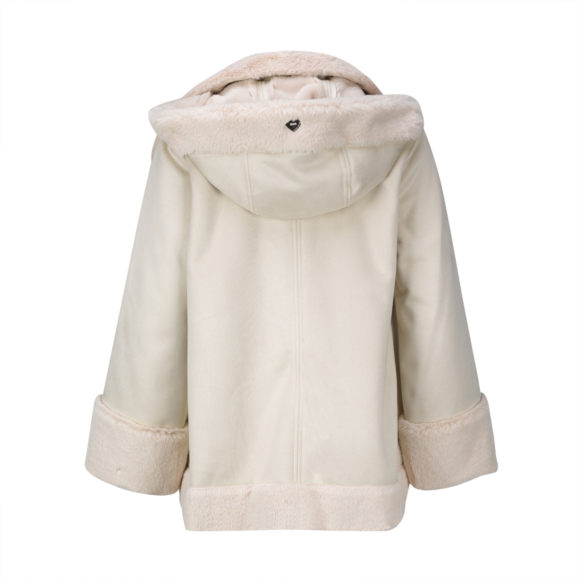 Coat with fur details