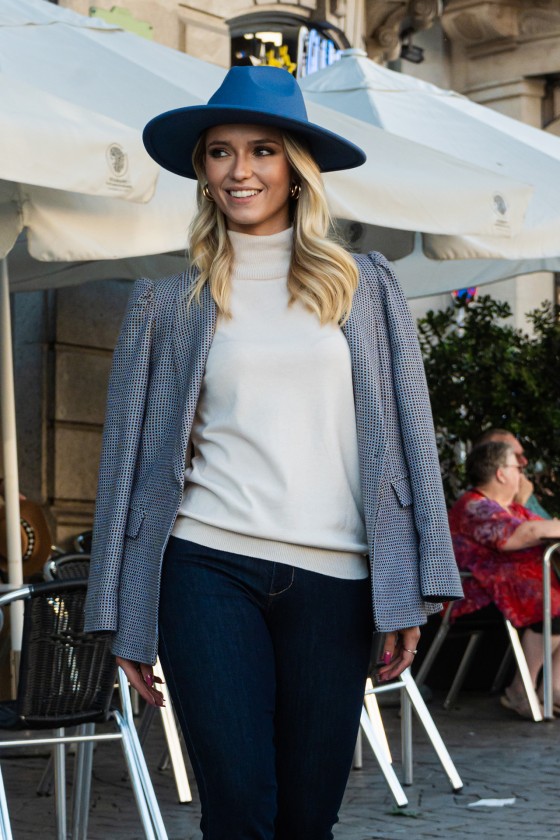 Blazer estampado gráfico