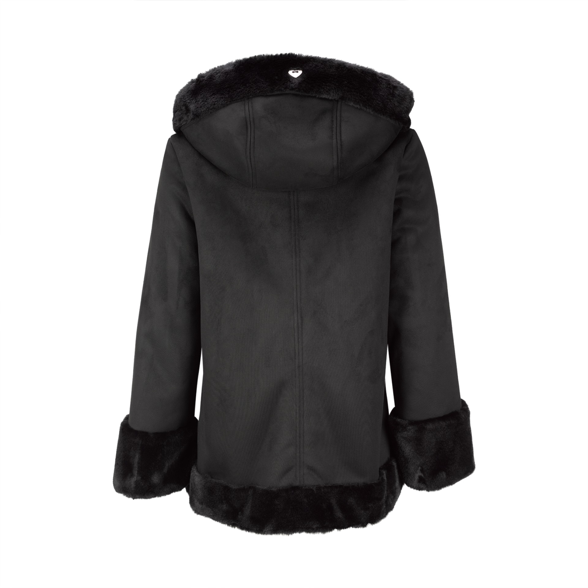 Coat with fur details