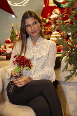 Polka dot print blouse