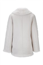 Fur coat with embroidery