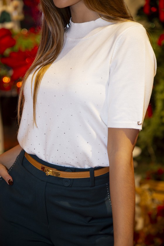 Knit jumper with sparkles