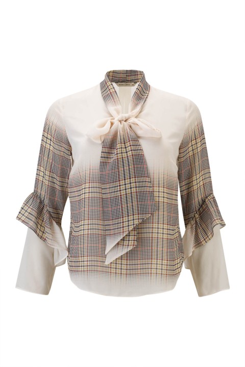 T�nica estampado xadrez