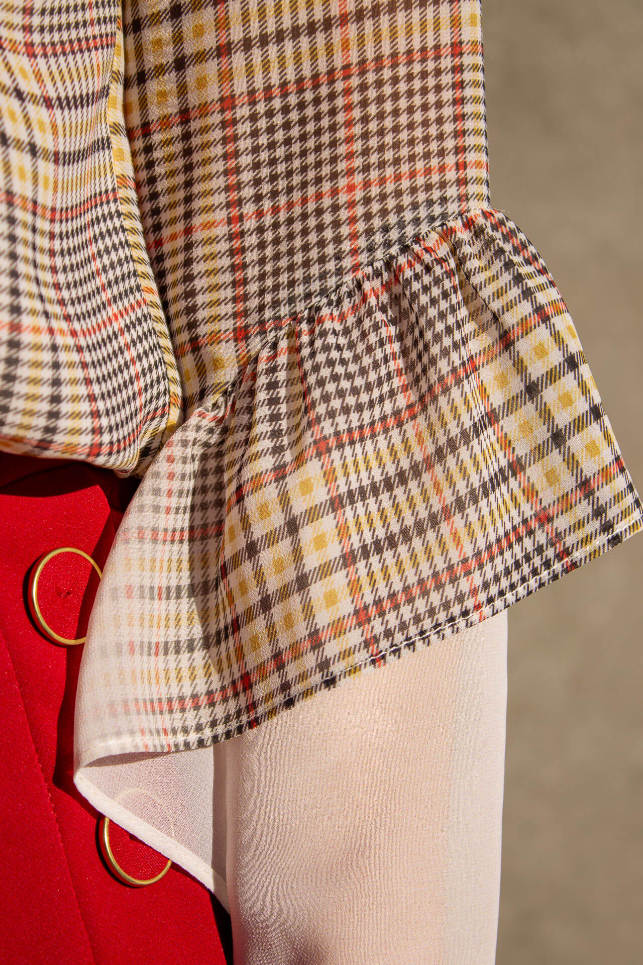 Túnica estampado xadrez