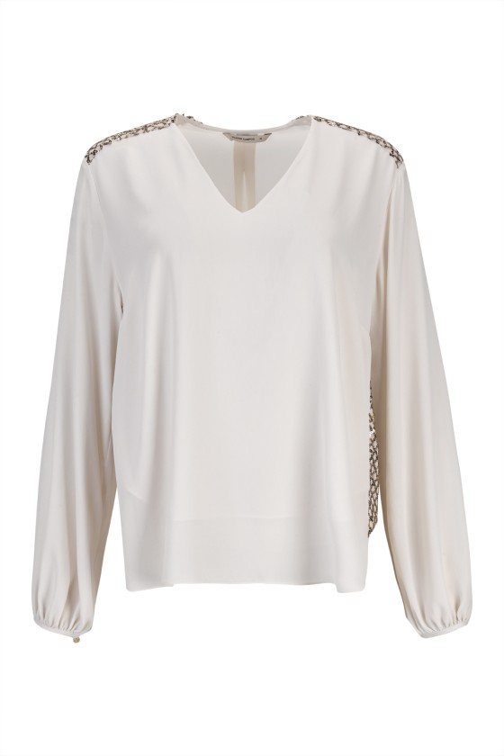 Blouse with sequins