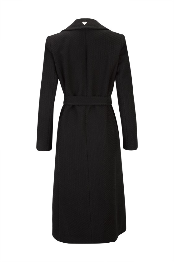 Abrigo largo con cinturón