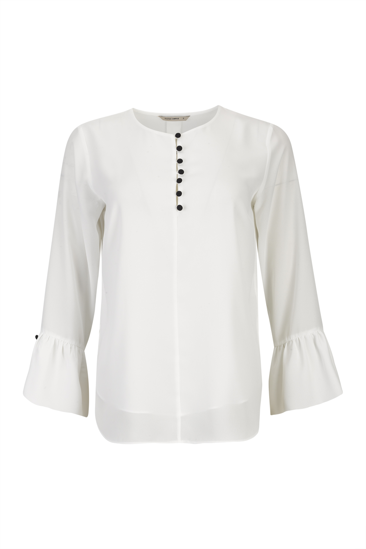 Covered buttons blouse