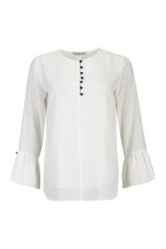 Covered buttons blouse