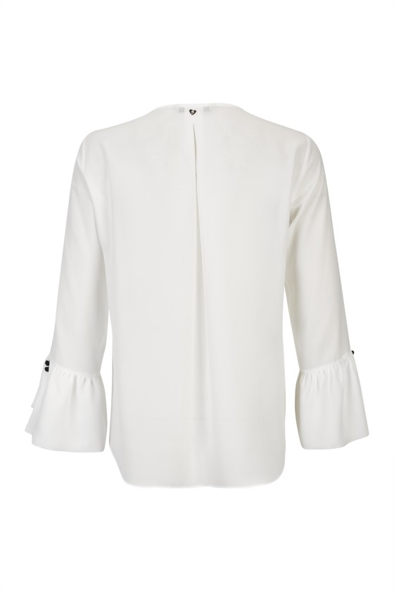 Covered buttons blouse