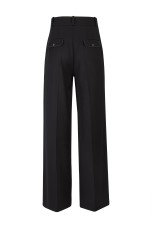 Trousers with contrasting topstitching detail