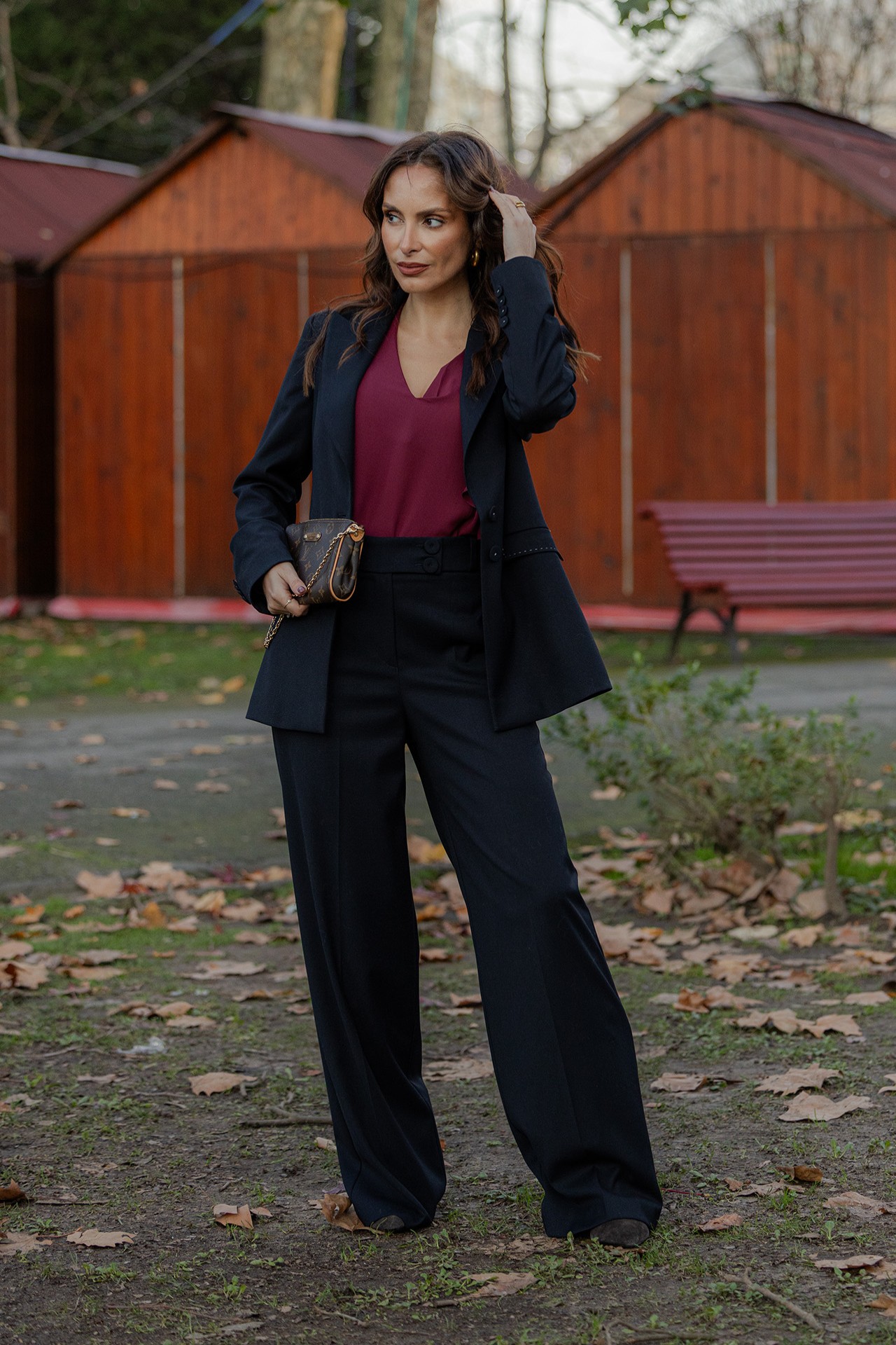 Blouse with shoulder bow