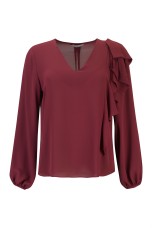 Blouse with shoulder bow