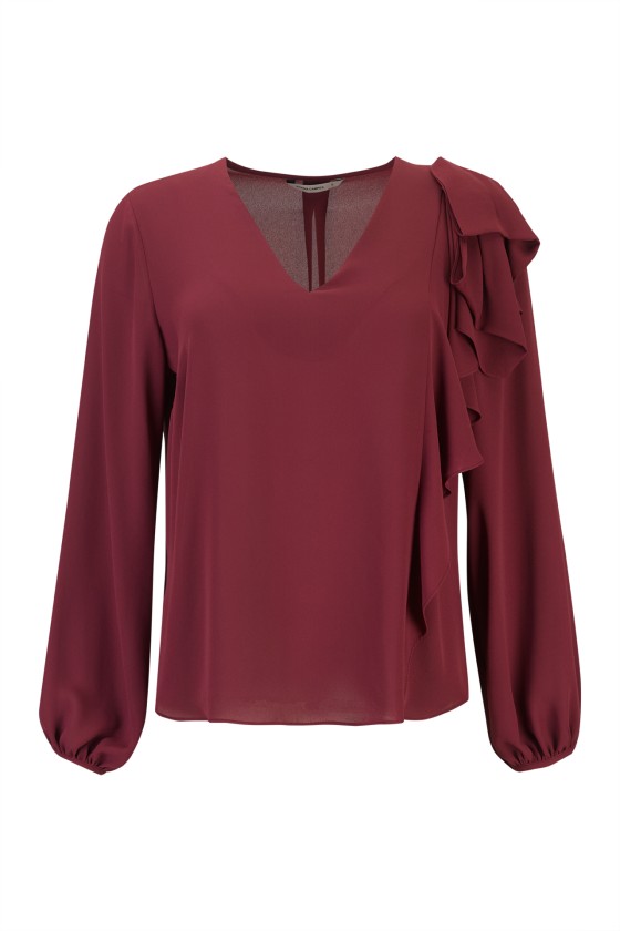 Blouse with shoulder bow