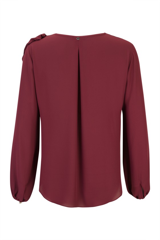 Blouse with shoulder bow