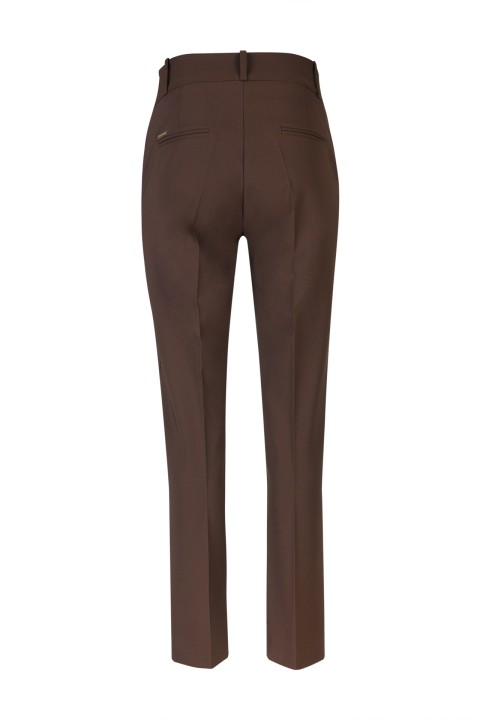 Asymmetrical waistband trousers