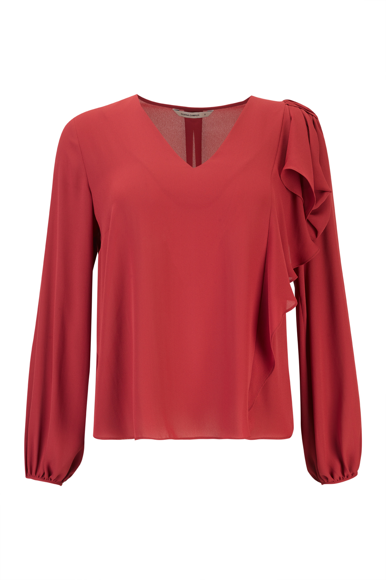 Blouse with shoulder bow