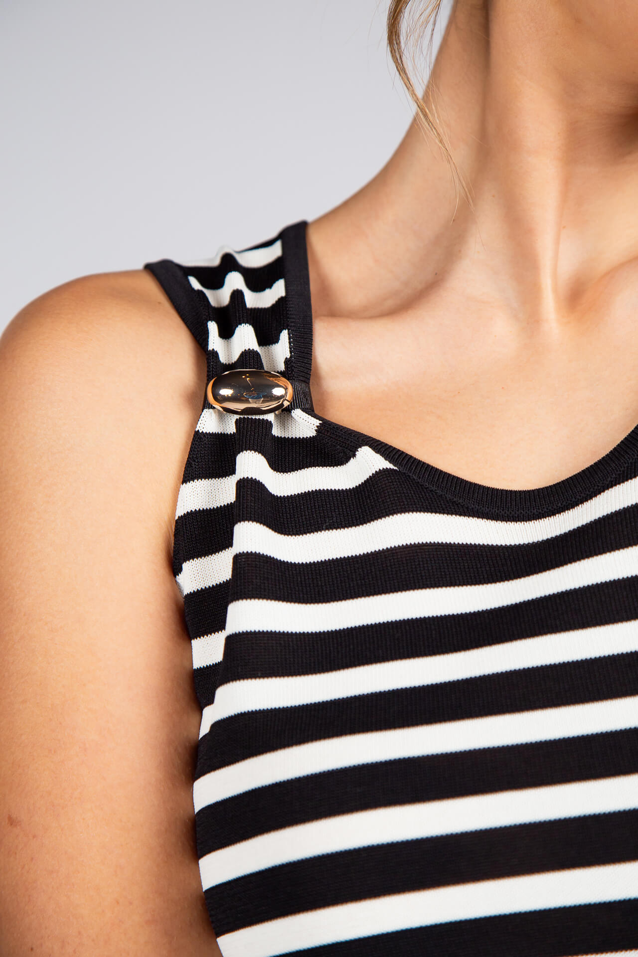 Sleeveless striped top