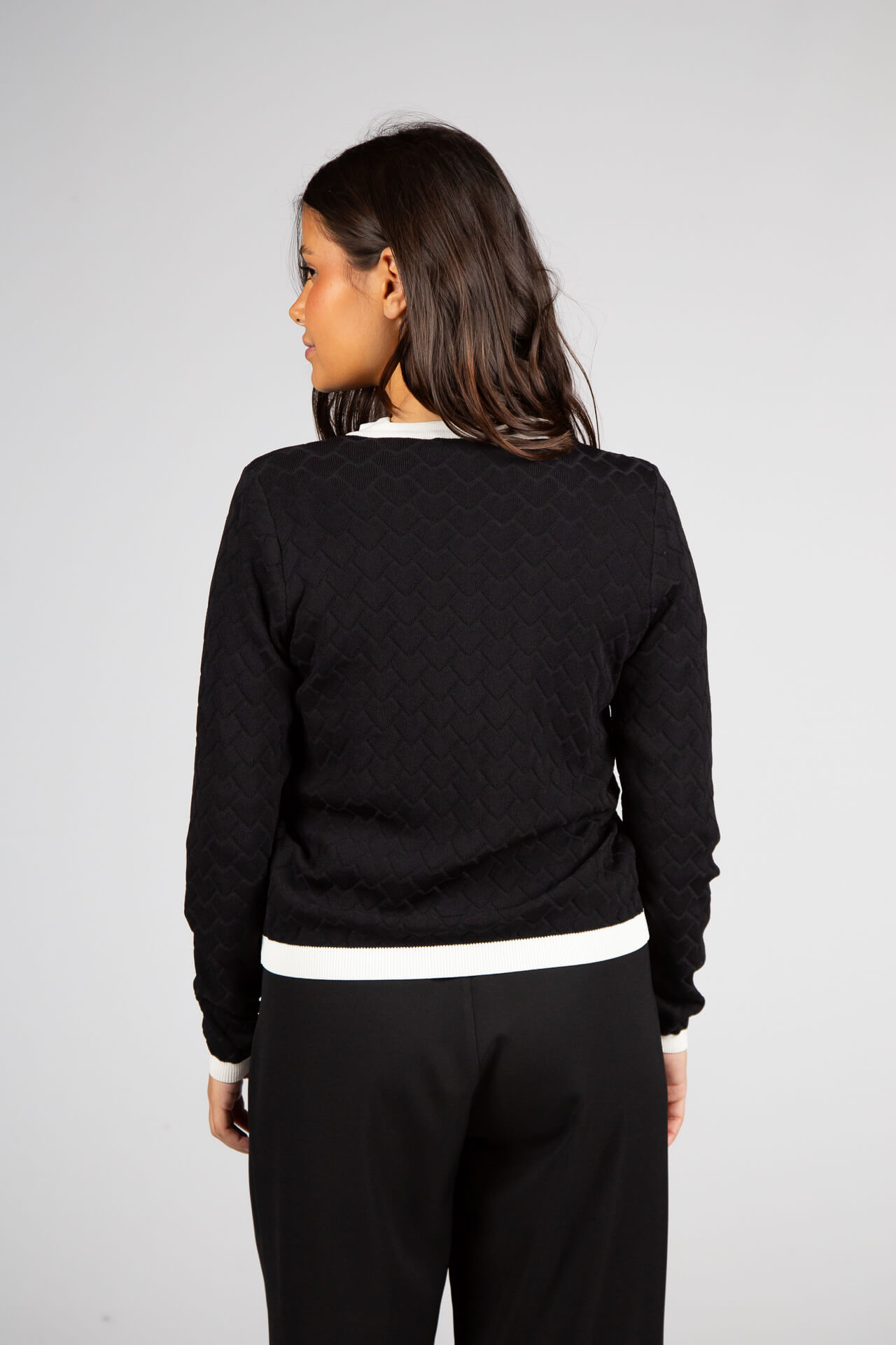 Knit cardigan with heart-shaped buttons