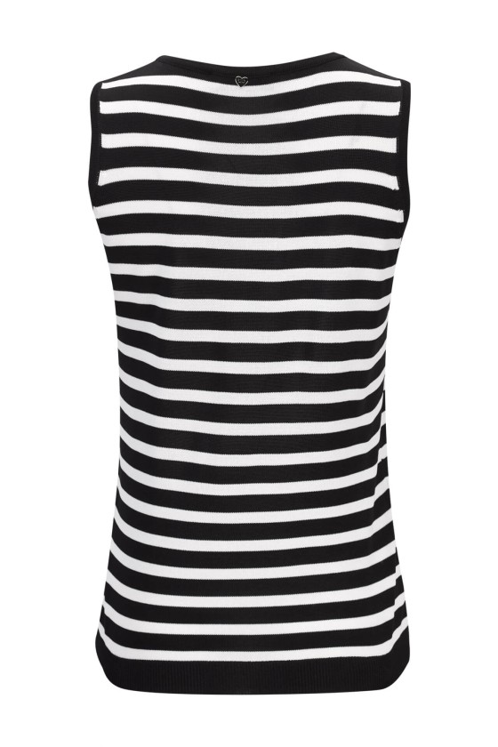 Sleeveless striped top