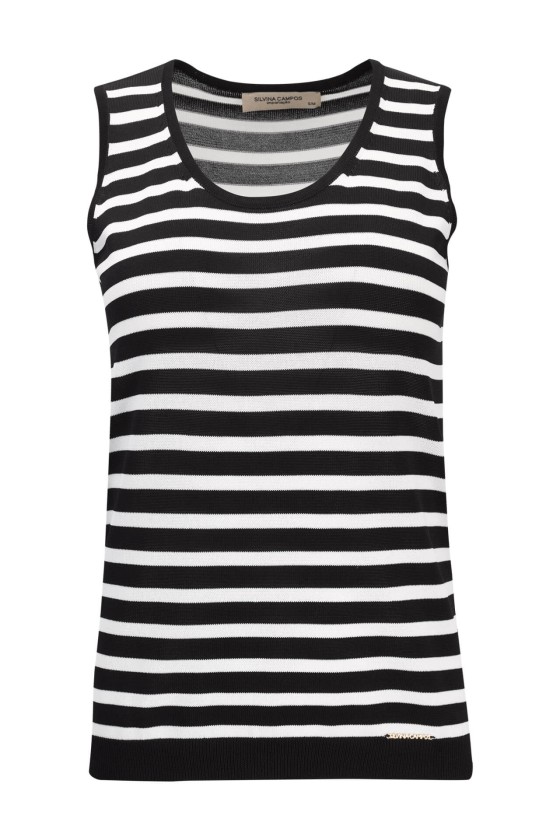 Sleeveless striped top