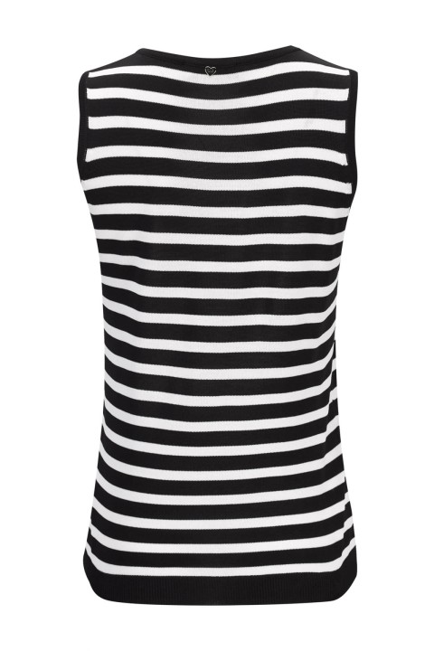 Sleeveless striped top