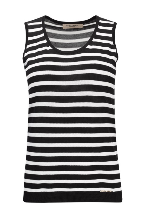 Sleeveless striped top