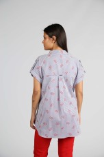 Cotton blouse with stripes