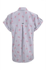 Cotton blouse with stripes