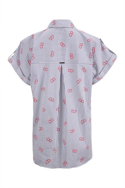 Cotton blouse with stripes