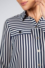 Shirt blouse with stripes