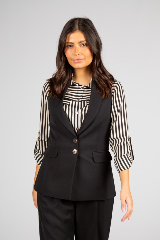 Tailored longline waistcoat