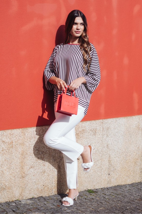 Oversized striped jumper