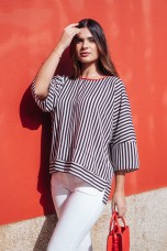 Oversized striped jumper